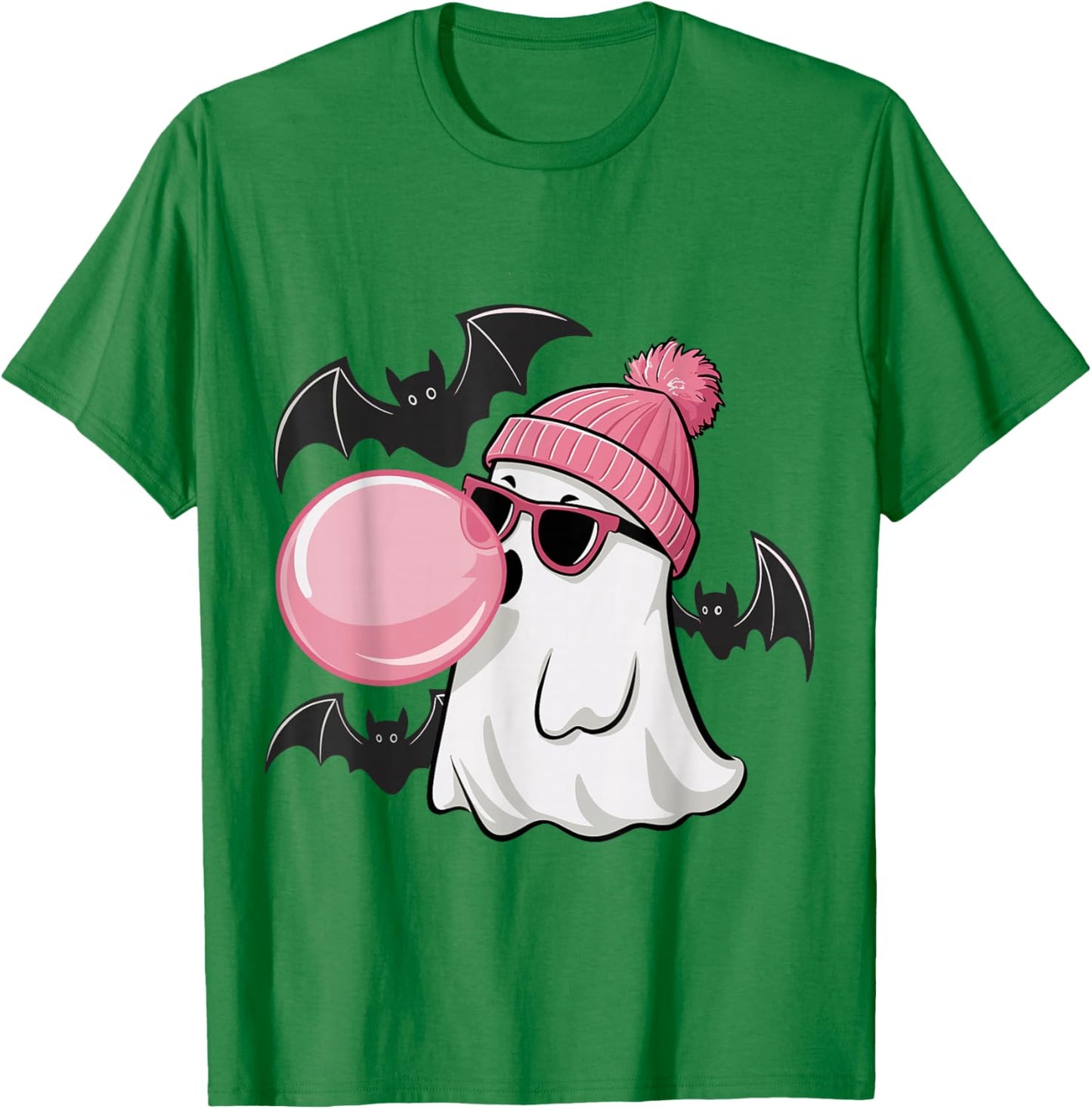 Cute Ghost Bubble Gum Lovers Spooky Halloween Costume T-Shirt - T-Shirt | Irish Green