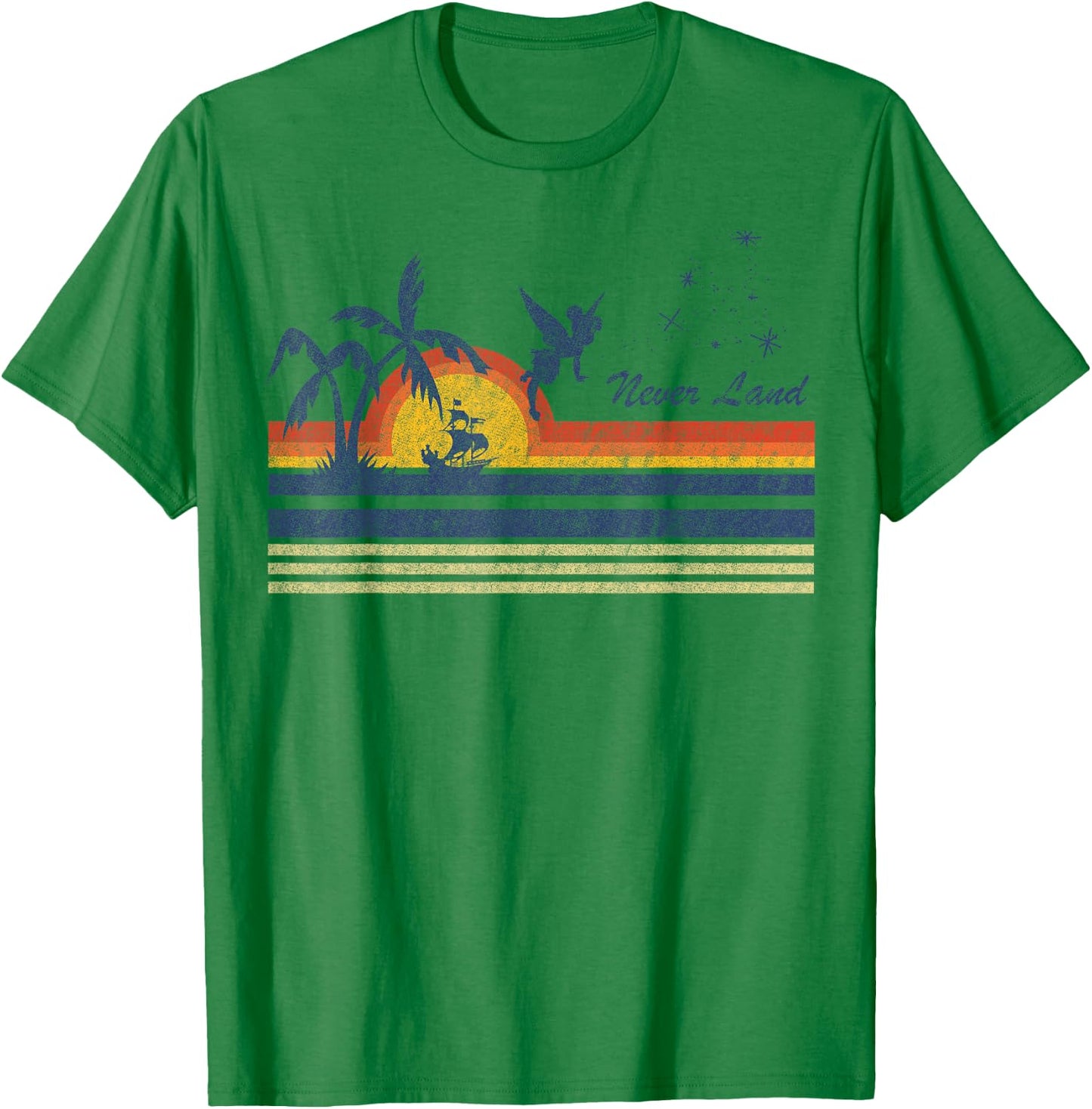 Disney Peter Pan Tinker Bell Flying Silhouette T-Shirt - T-Shirt | Irish Green