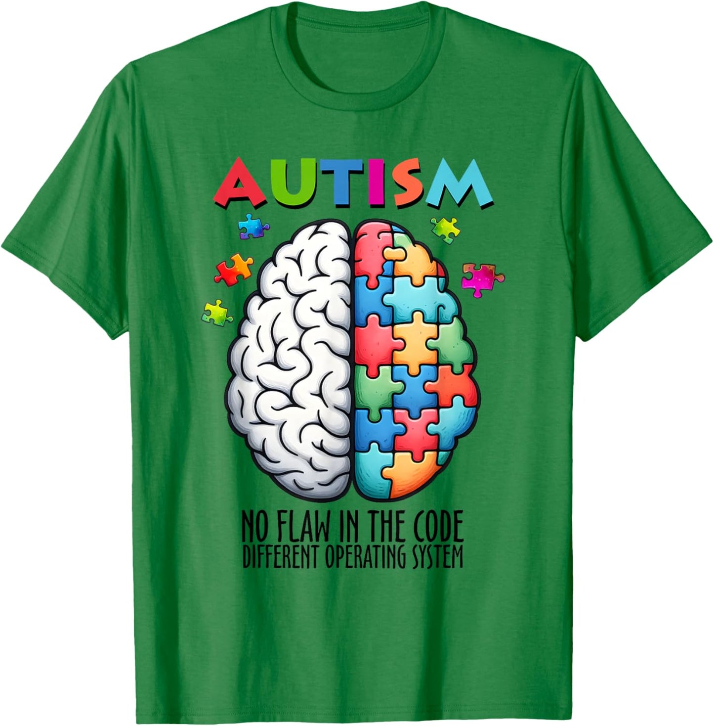 Autism Awareness Autism Support and Acceptance T-Shirt - T-Shirt | Irish Green