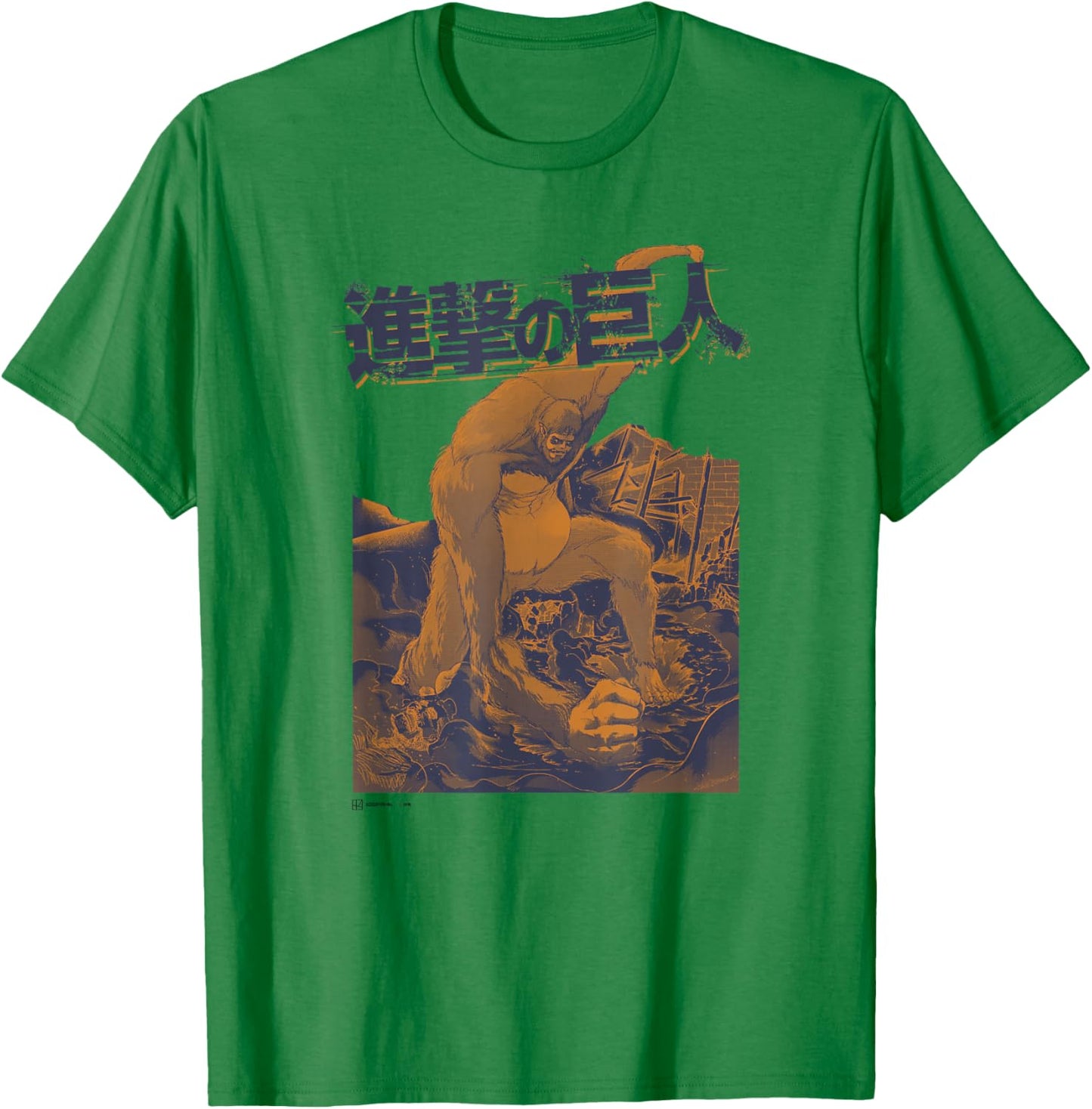 Attack on Titan Beast Titan Manga Style Epic Poster T-Shirt - T-Shirt | Irish Green