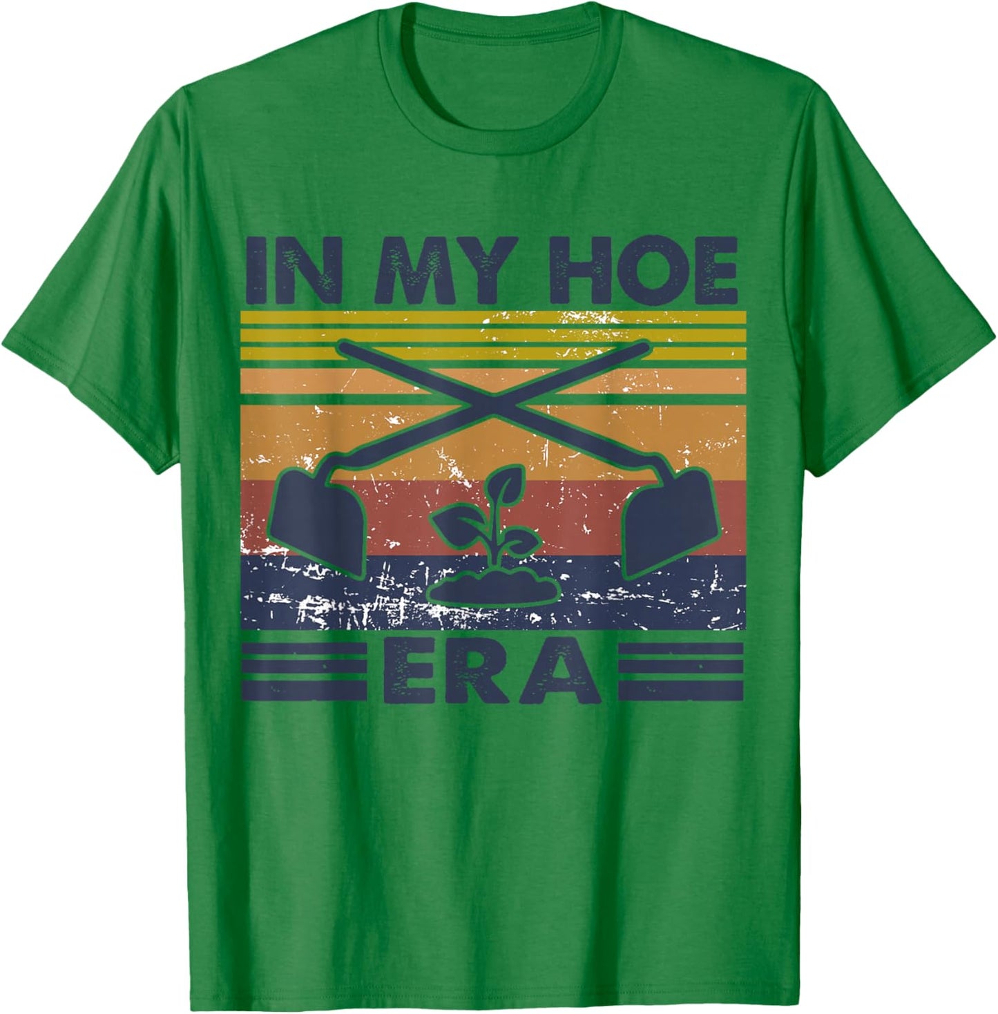 In My Hoe Era Vintage Hoeing Ain't Easy Gardening Lover T-Shirt - T-Shirt | Irish Green