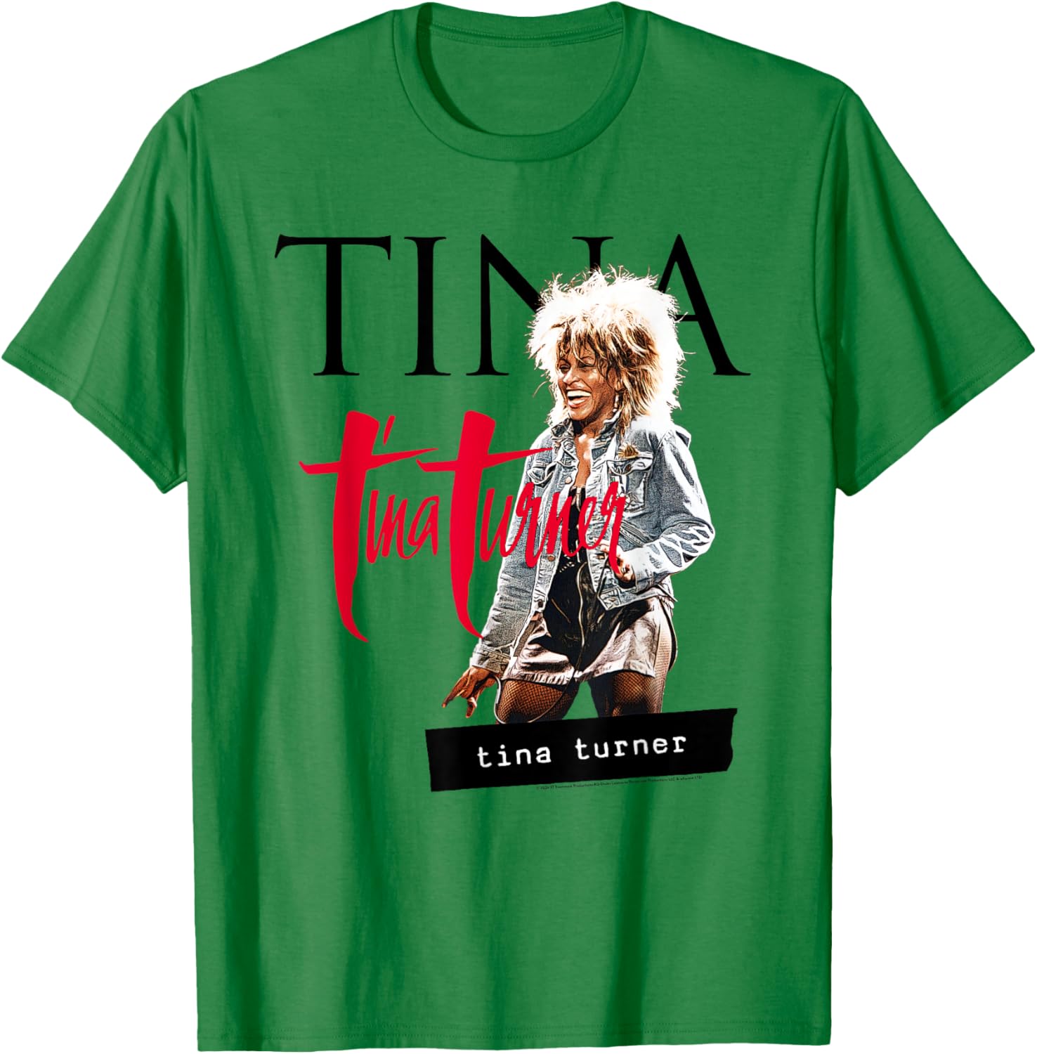 Tina Turner Multi Logo Photo T-Shirt - T-Shirt | Irish Green