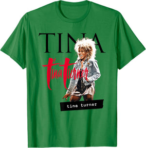 Tina Turner Multi Logo Photo T-Shirt - T-Shirt | Irish Green