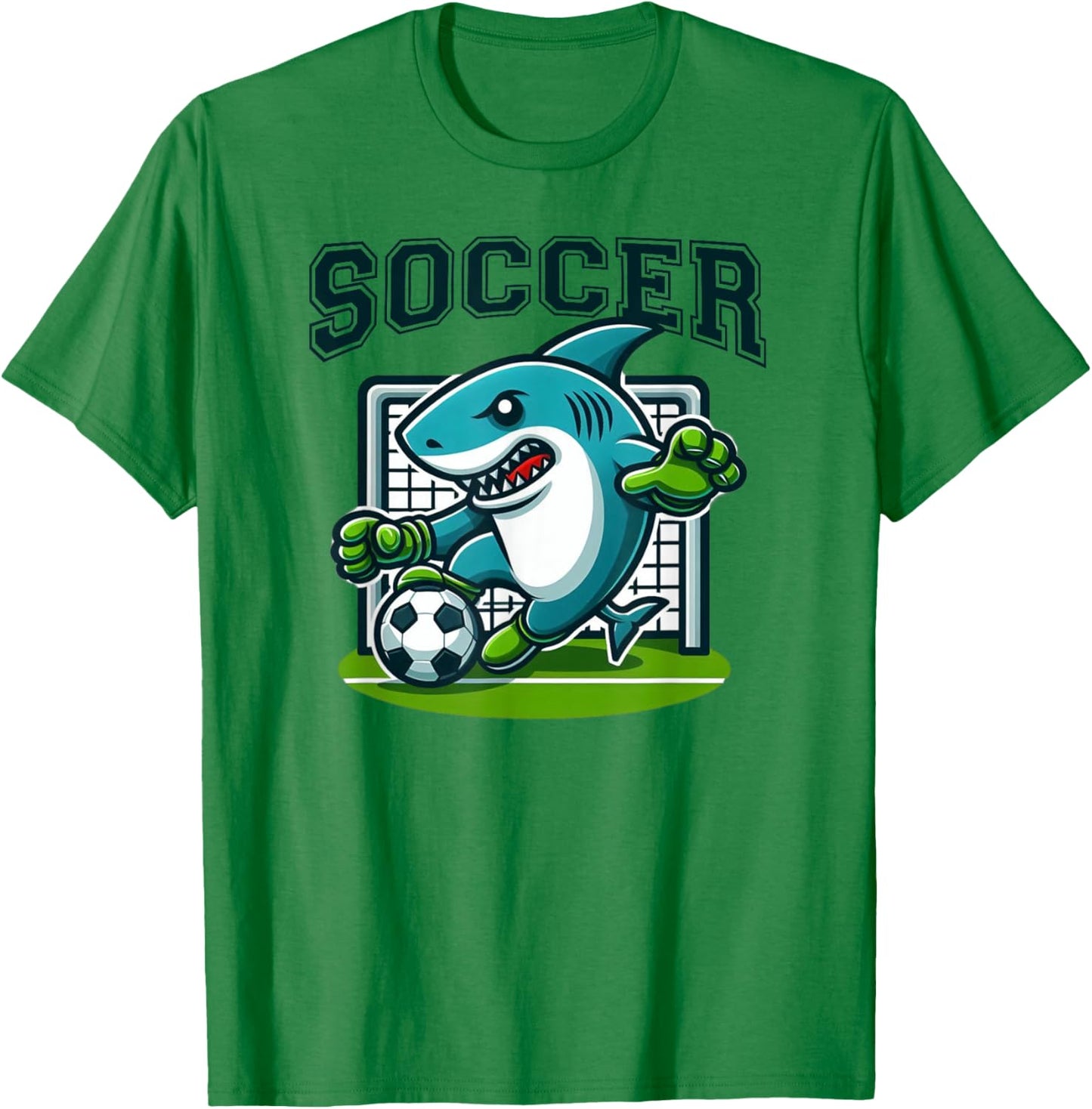 Soccer Shark Playing Soccer T-Shirt - T-Shirt | Irish Green