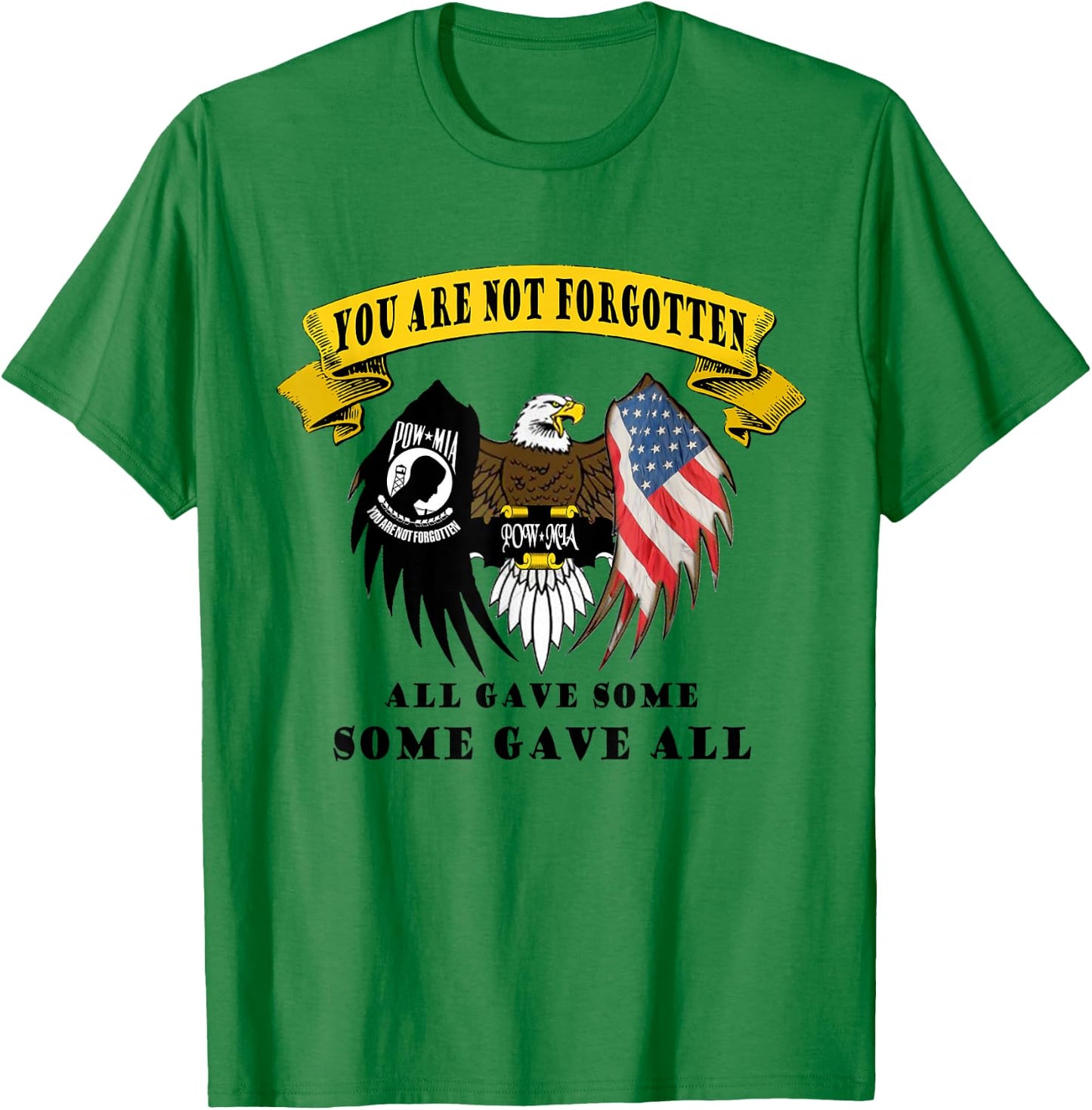 All Gave Some Some Gave All Pow Mia T-Shirt - T-Shirt | Irish Green