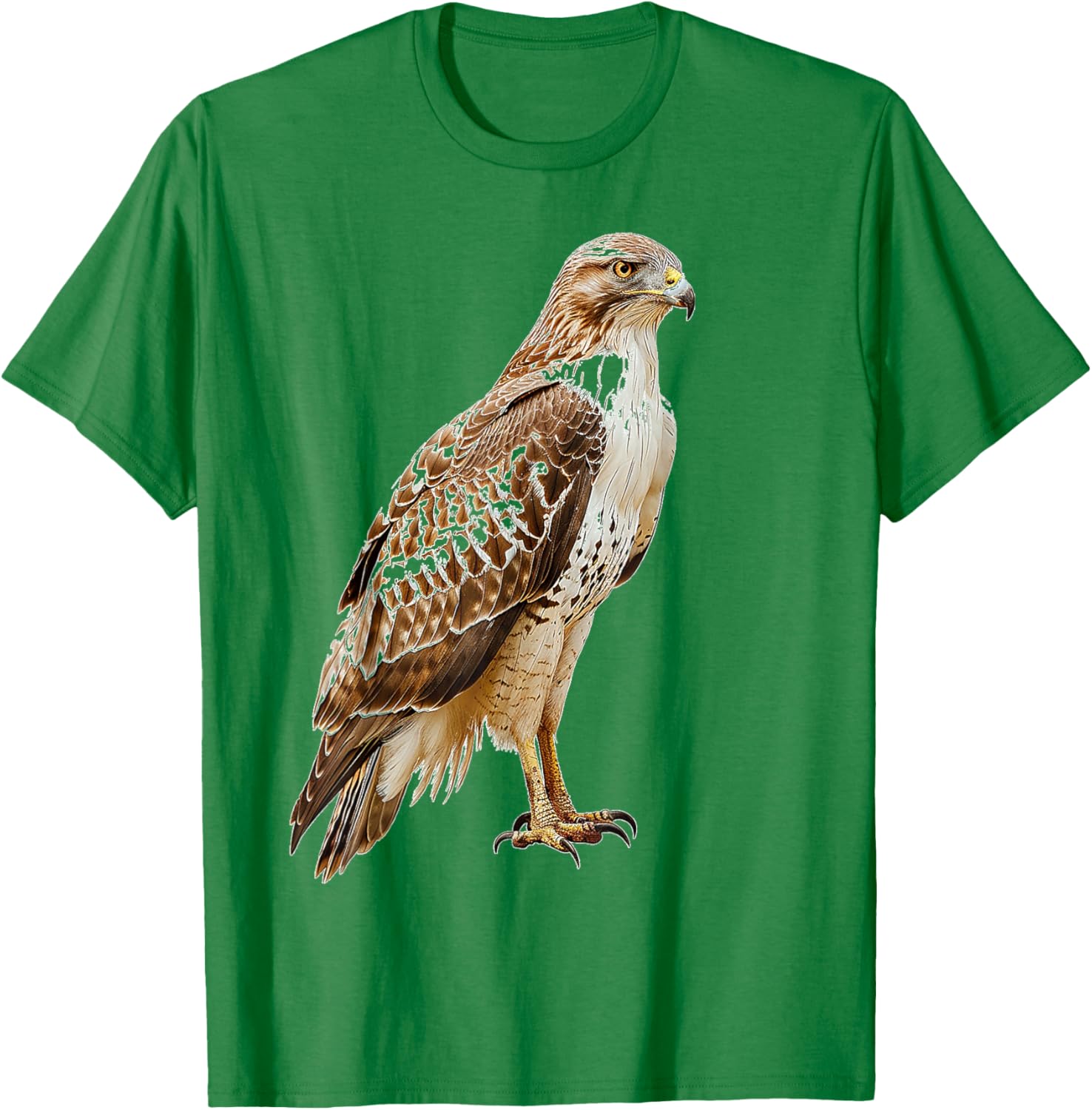 Hawk Animal Bird Graphic Art Hawk T-Shirt - T-Shirt | Irish Green