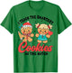 Teacher Of Smart Cookies Cute Gingerbread Teacher Christmas T-Shirt - T-Shirt | Irish Green