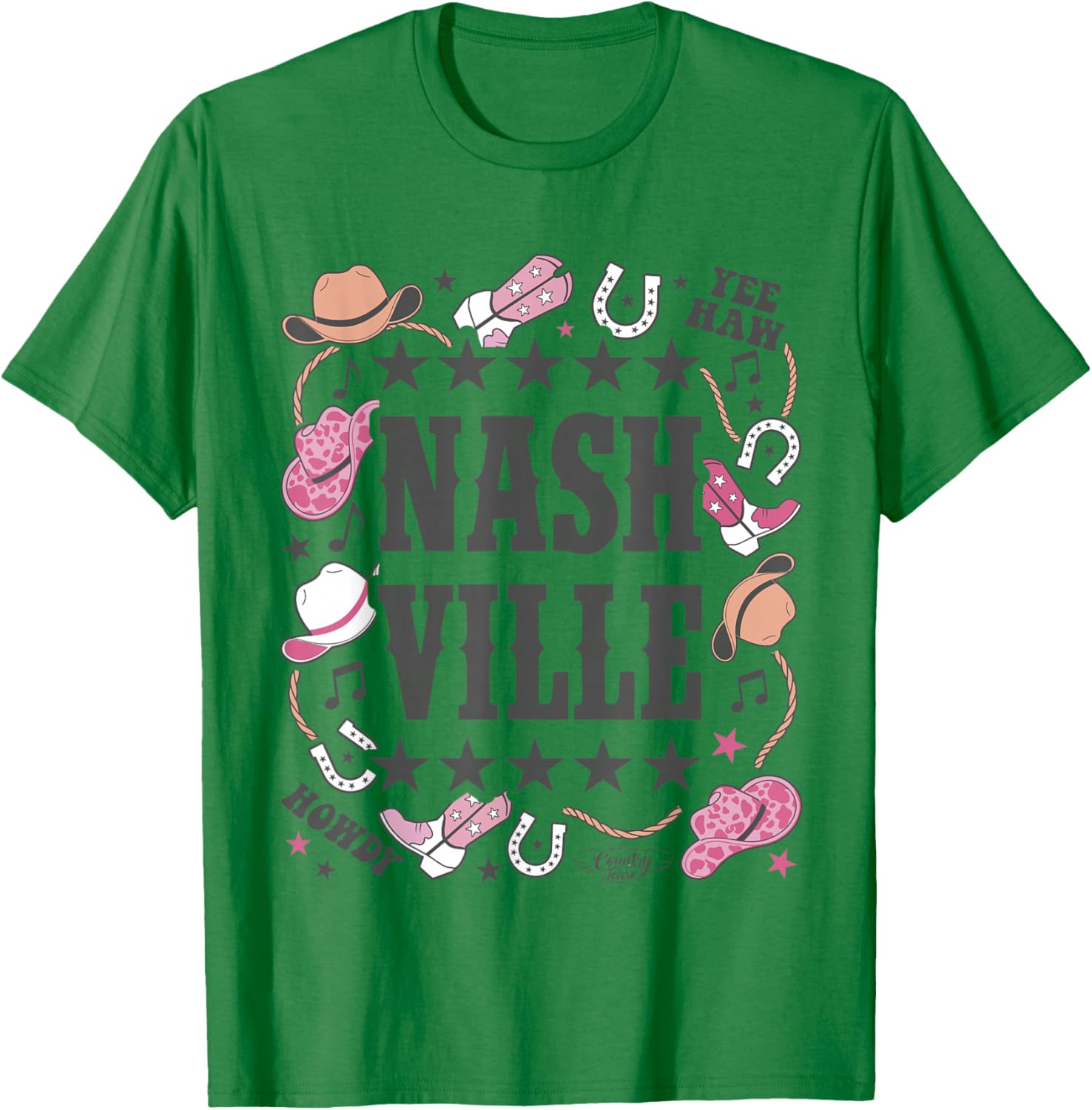 Nashville Country Girl Cowgirl T-Shirt - T-Shirt | Irish Green