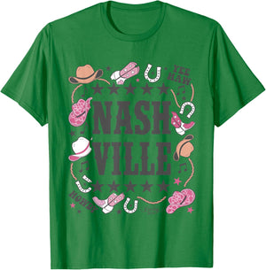Nashville Country Girl Cowgirl T-Shirt - T-Shirt | Irish Green