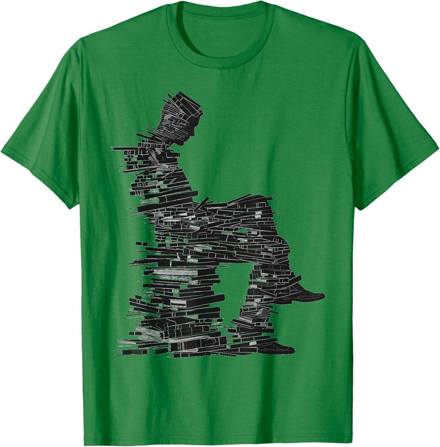 Men Pixel Art Geometric Book Human Drawing Graphic Men T-Shirt - T-Shirt | Irish Green