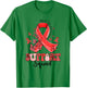 Support Squad Red Ribbon Butterfly Blood Clot Awareness T-Shirt - T-Shirt | Irish Green