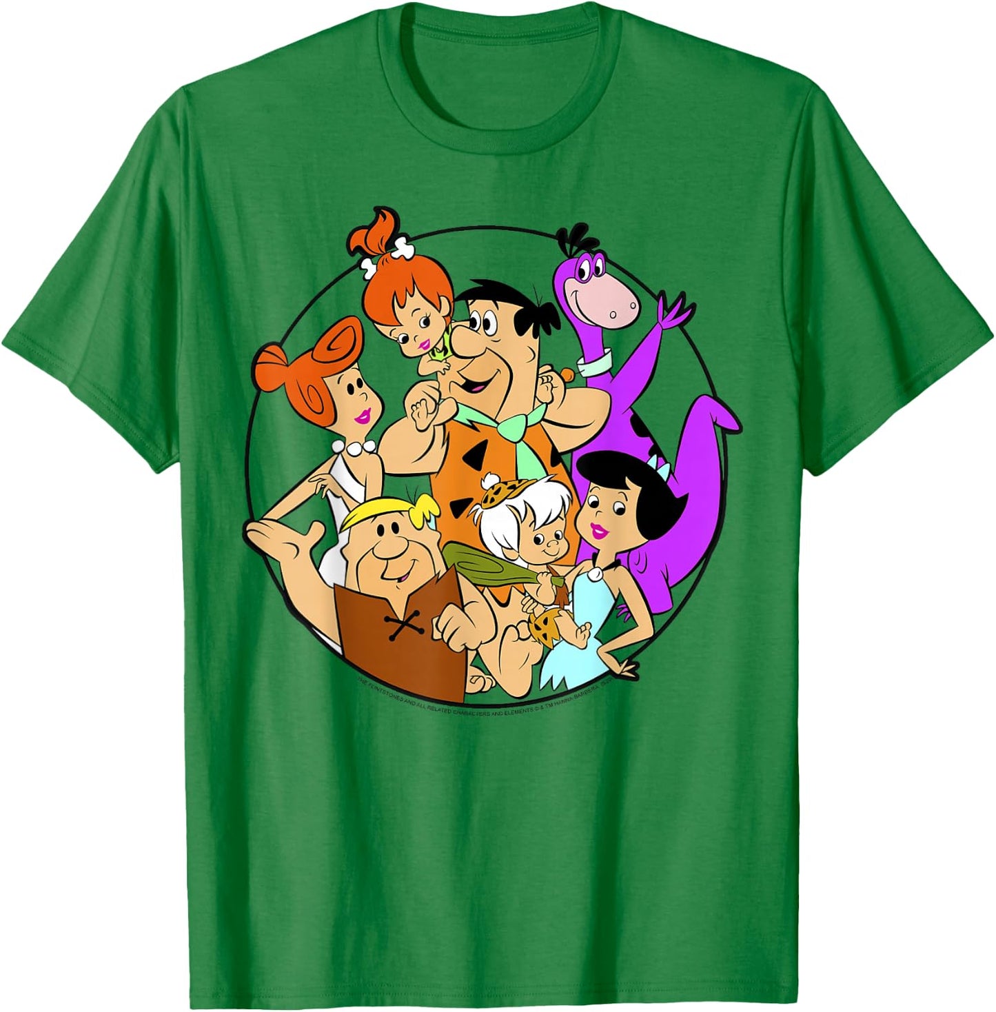 The Flintstones Group Shot Circle T-Shirt - T-Shirt | Irish Green