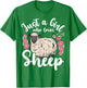 Sheep Just a Girl Who Loves Sheep T-Shirt - T-Shirt | Irish Green