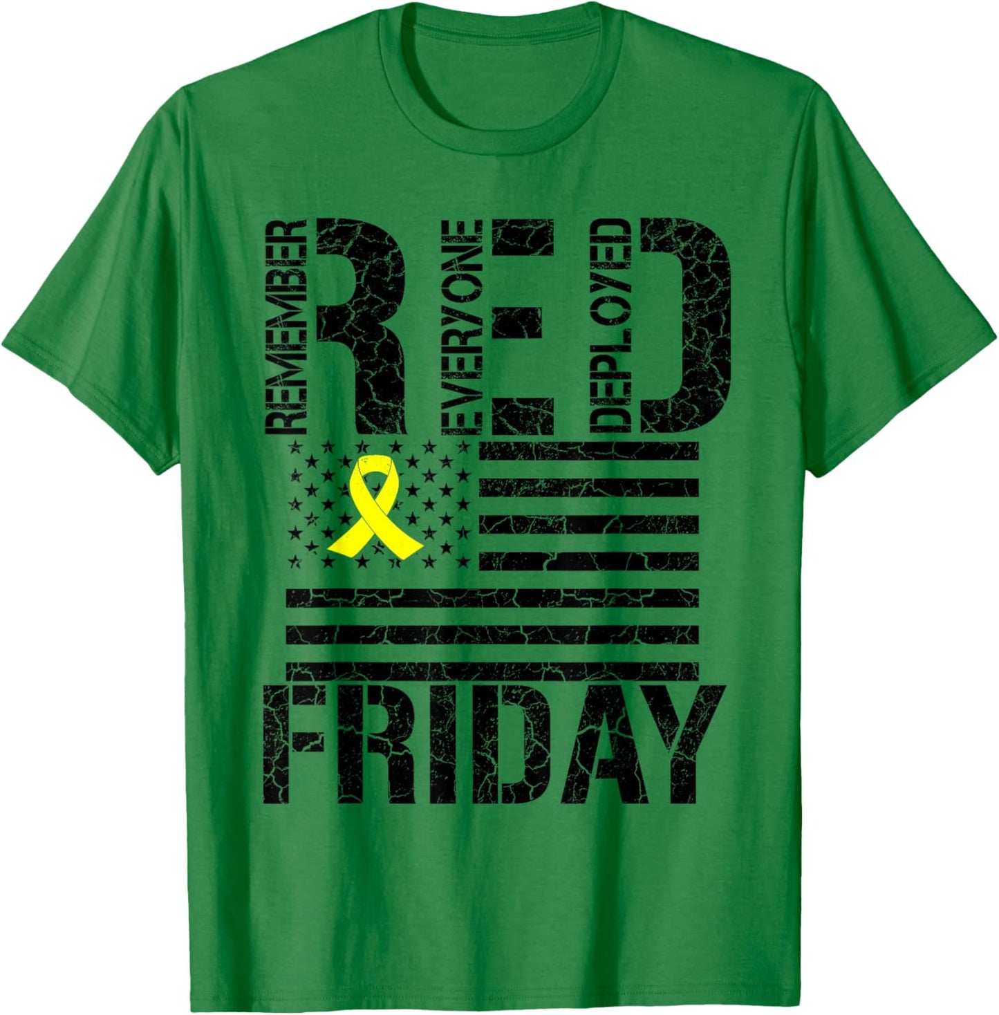 R.E.D. Remember Everyone Deployed - Red Friday T-Shirt - T-Shirt | Irish Green