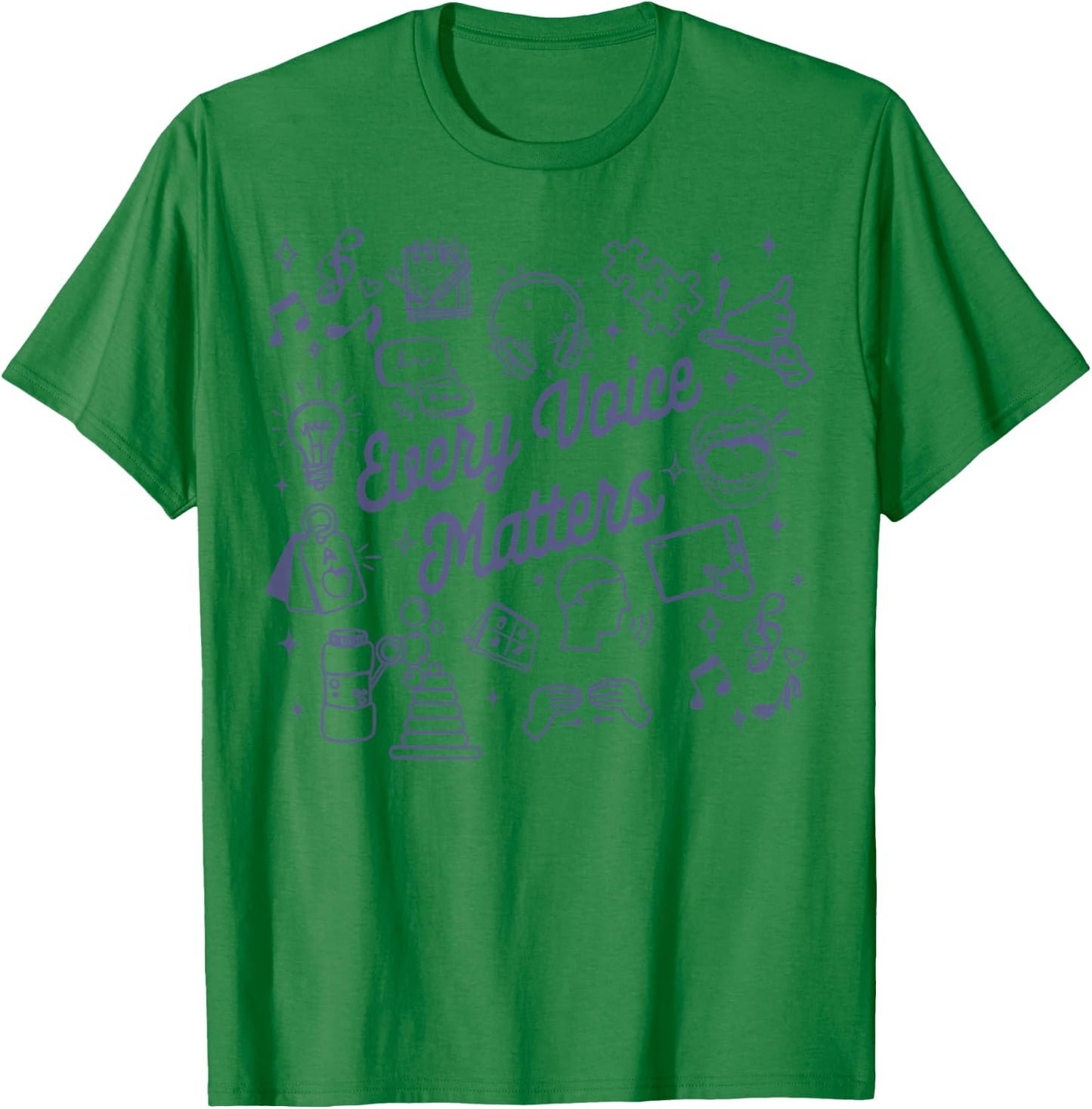 SLP AAC Speech Language Pathologist Every Voice Matters T-Shirt - T-Shirt | Irish Green