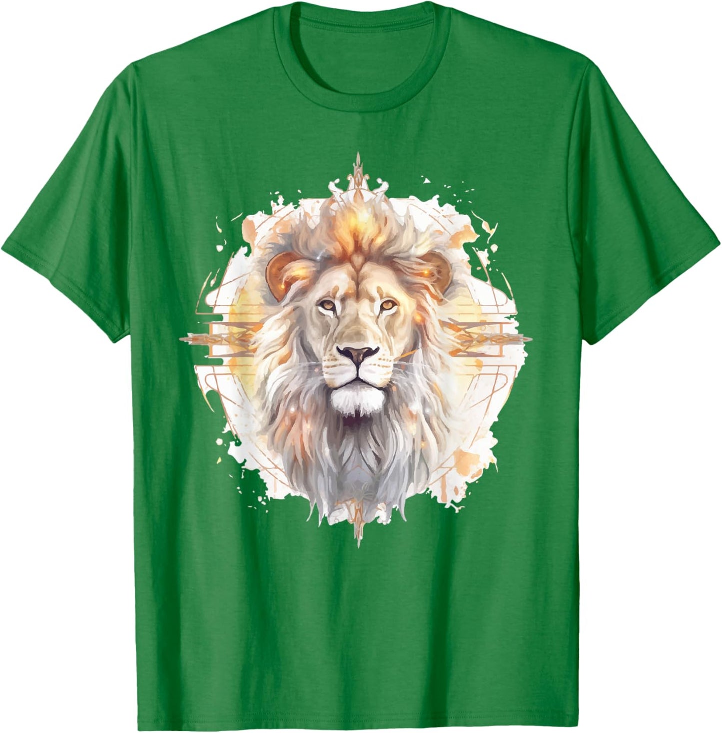 Lion of Judah Shirt Men Fathers Day Christian Religious Dad T-Shirt - T-Shirt | Irish Green