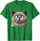 Funny Cross Eyed British Shorthair Cat Women Kids T-Shirt - T-Shirt | Irish Green
