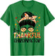 Chiropractor One Thankful Messy Bun Thanksgiving Fall Autumn T-Shirt - T-Shirt | Irish Green