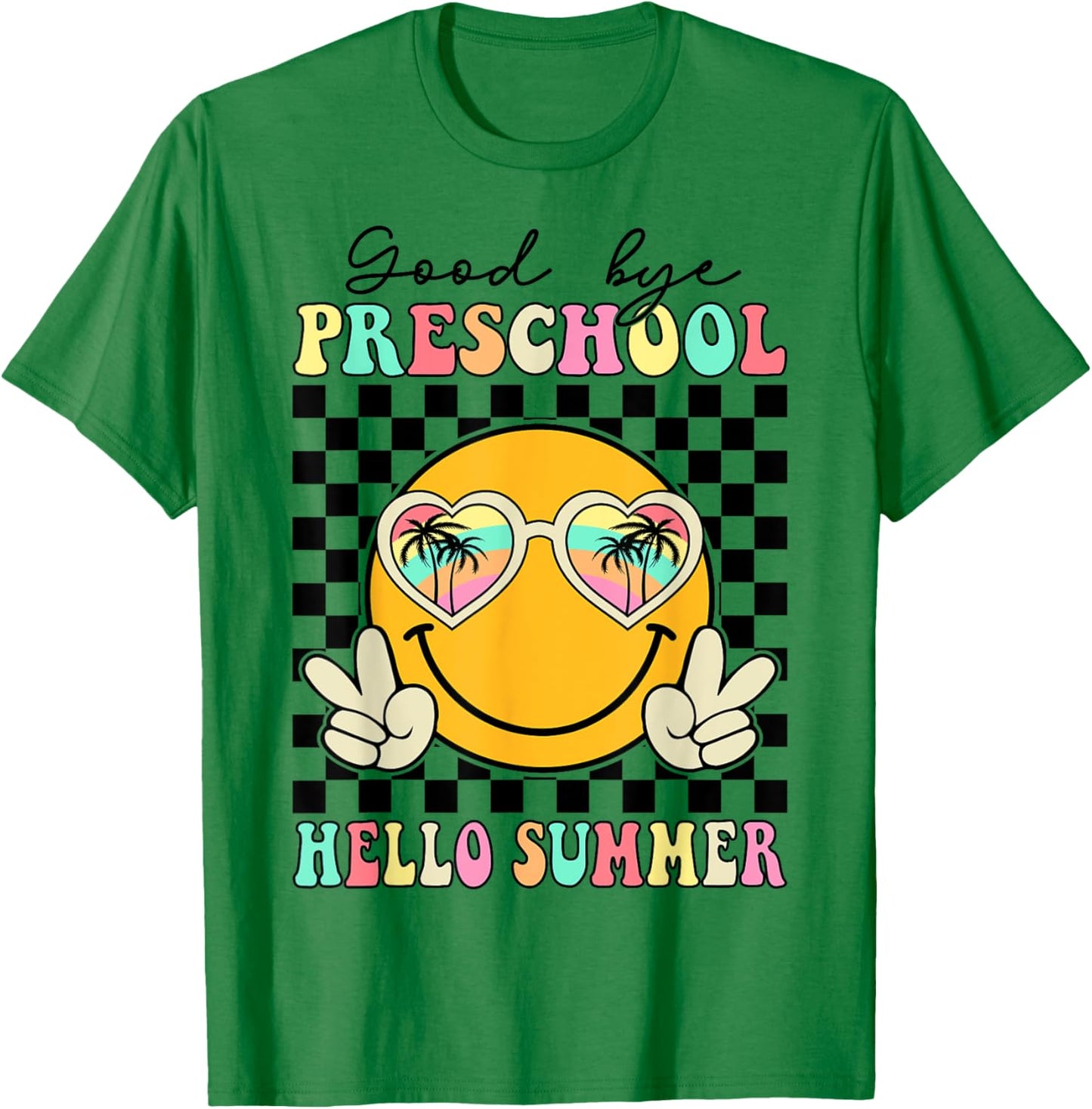 Goodbye Preschool Hello Summer Last Day Of School Boys Kids T-Shirt - T-Shirt | Irish Green