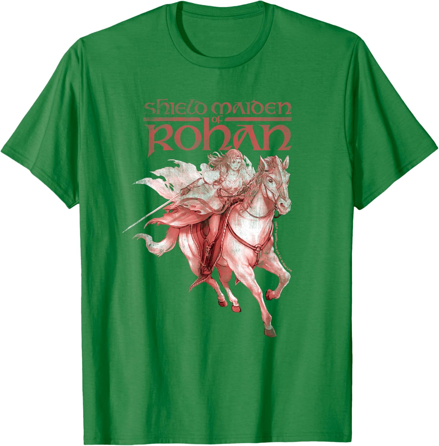 HERA SHIELDMAIDEN OF ROHAN Maiden Horse Run T-Shirt - T-Shirt | Irish Green