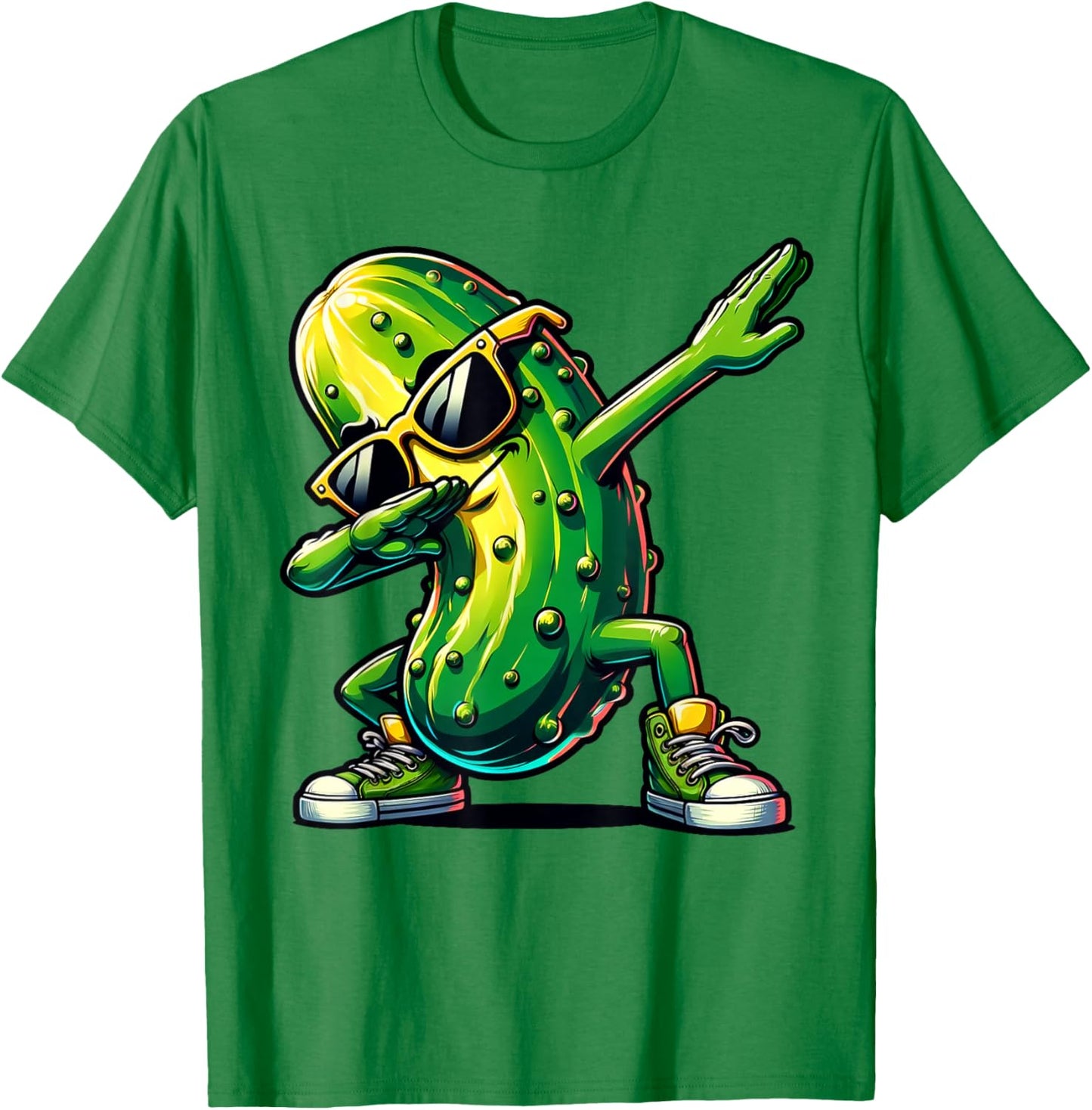 Dabbing Pickle Dancing Cucumber Pickle Lover Dab T-Shirt - T-Shirt | Irish Green