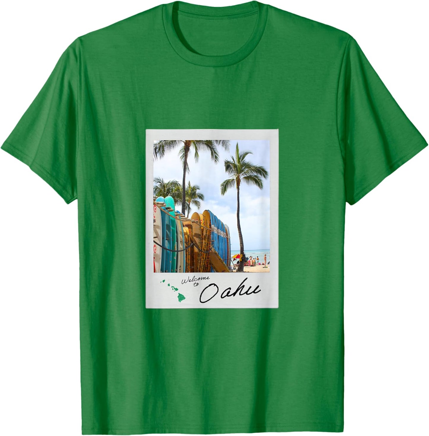 Hawaiian Tourist Film Photo 35mm Film Aesthetic Oahu Beach T-Shirt - T-Shirt | Irish Green