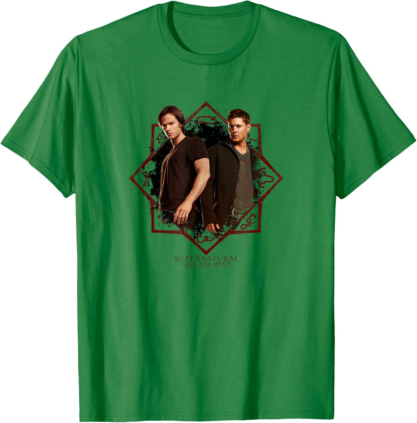 Supernatural Sam & Dean Join The Hunt Portrait T-Shirt - T-Shirt | Irish Green