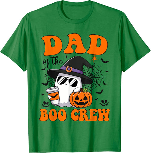 Dad Boo Crew Groovy Ghost Matching Family Halloween