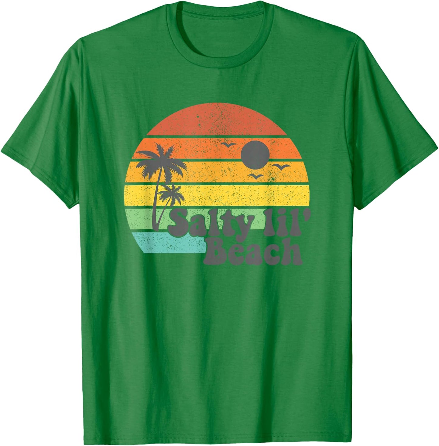 Salty Lil Beach Retro Vacation Funny Summer Quote Women Gift T-Shirt - T-Shirt | Irish Green