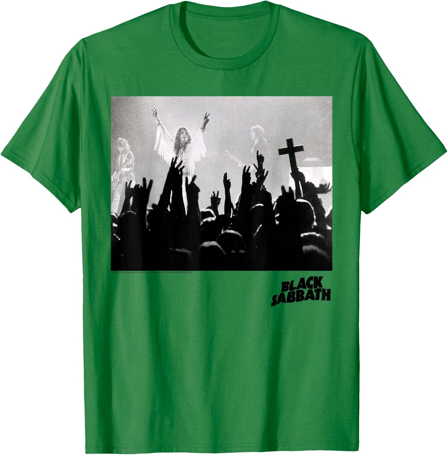 Black Sabbath Official Hands Photo T-Shirt - T-Shirt | Irish Green