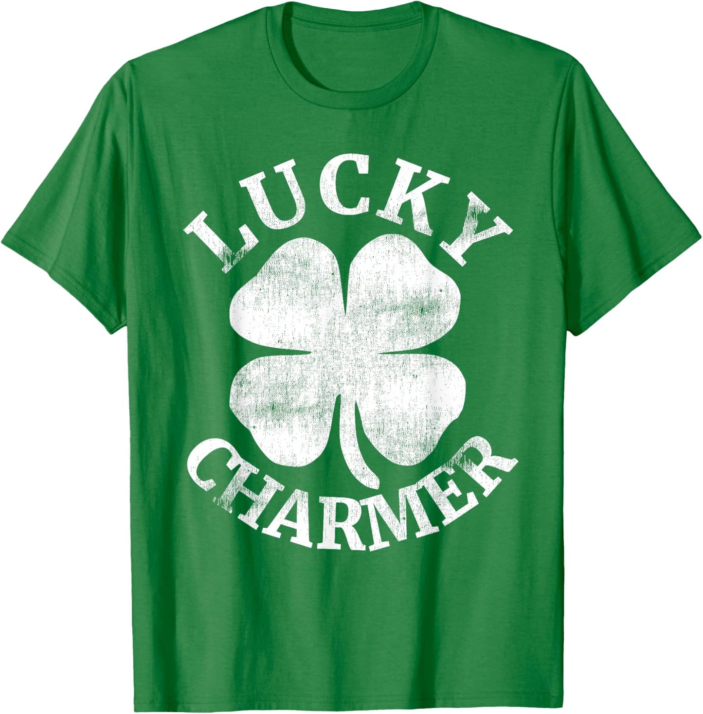 LUCKY CHARMER Funny St. Patrick's Day Boys Kids Girl T-Shirt - T-Shirt | Irish Green