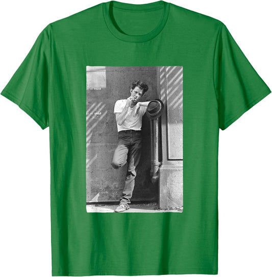 Tom Waits Street Portrait by George DuBose T-Shirt - T-Shirt | Irish Green