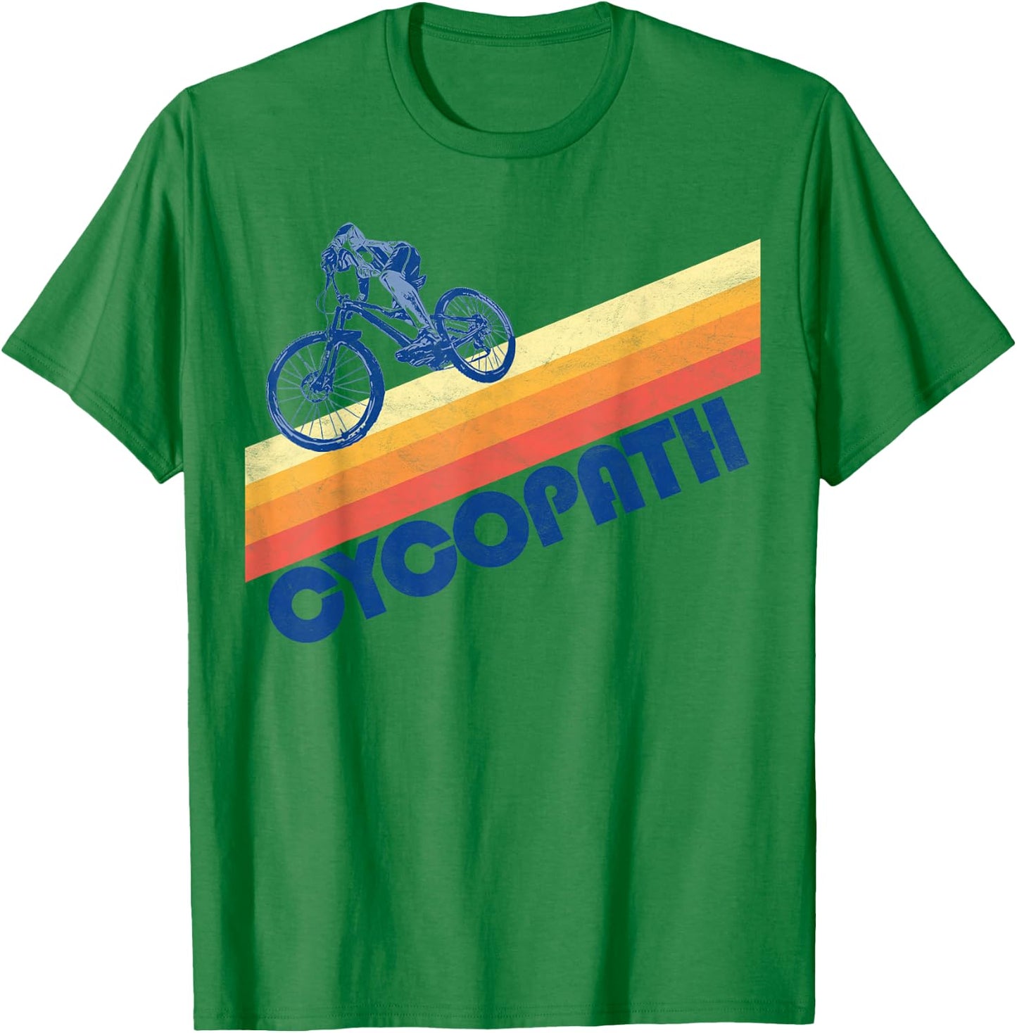 Cycopath! Funny Mountain Biking Vintage 80s T-Shirt - T-Shirt | Irish Green