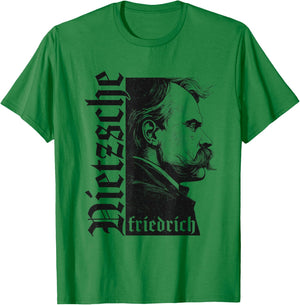 Philosopher Friedrich Nietzsche Ethics Morality Philosophy T-Shirt - T-Shirt | Irish Green