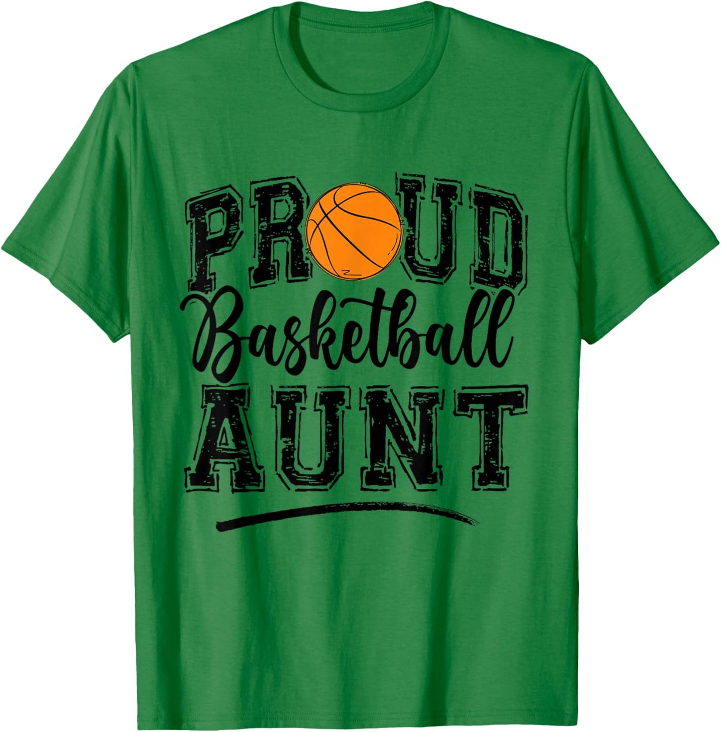 Proud Basketball Aunt Auntie Of A Basketball Player Nephew T-Shirt - T-Shirt | Irish Green