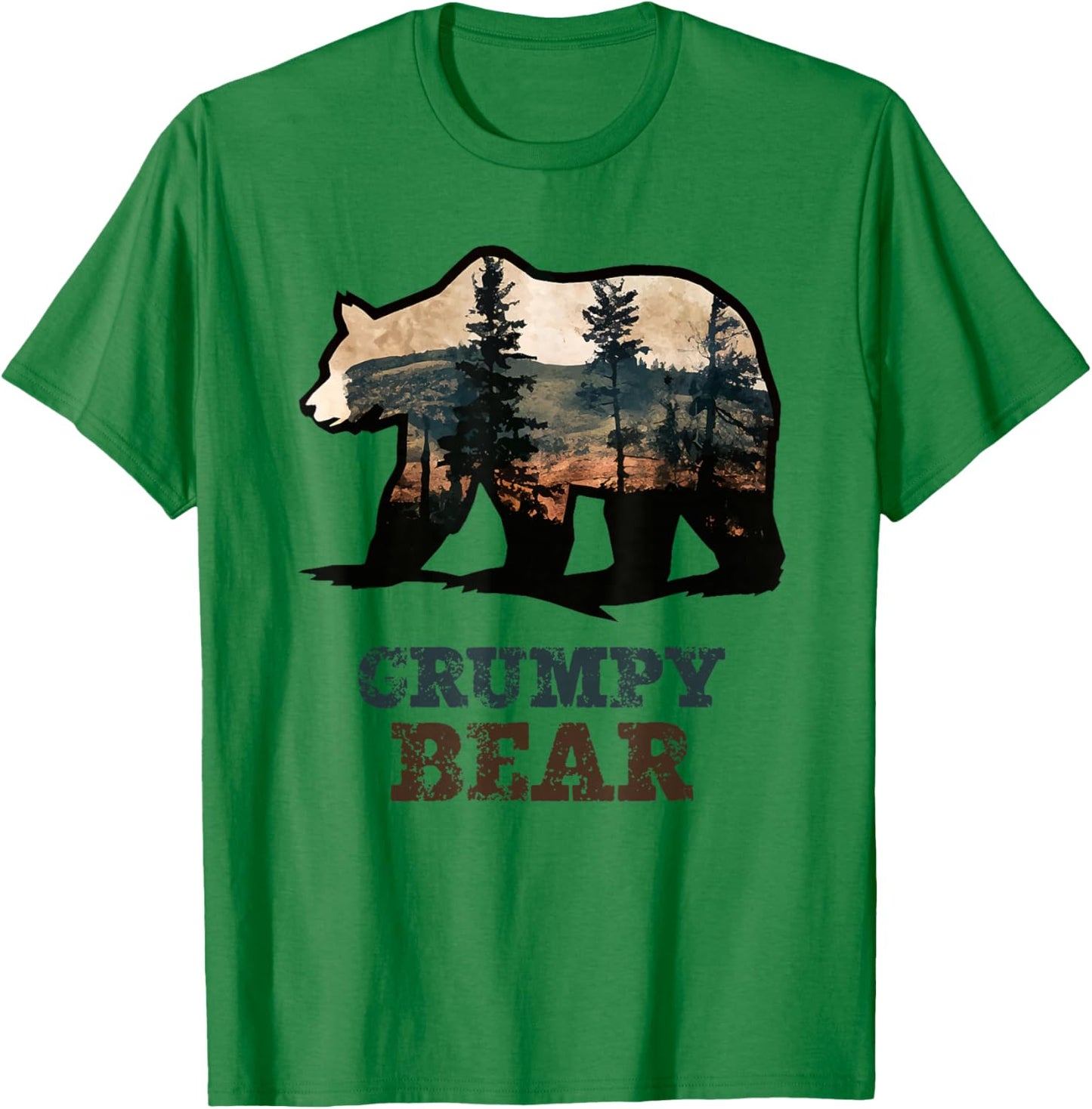 Grumpy Bear Vintage Retro Funny T-Shirt - T-Shirt | Irish Green