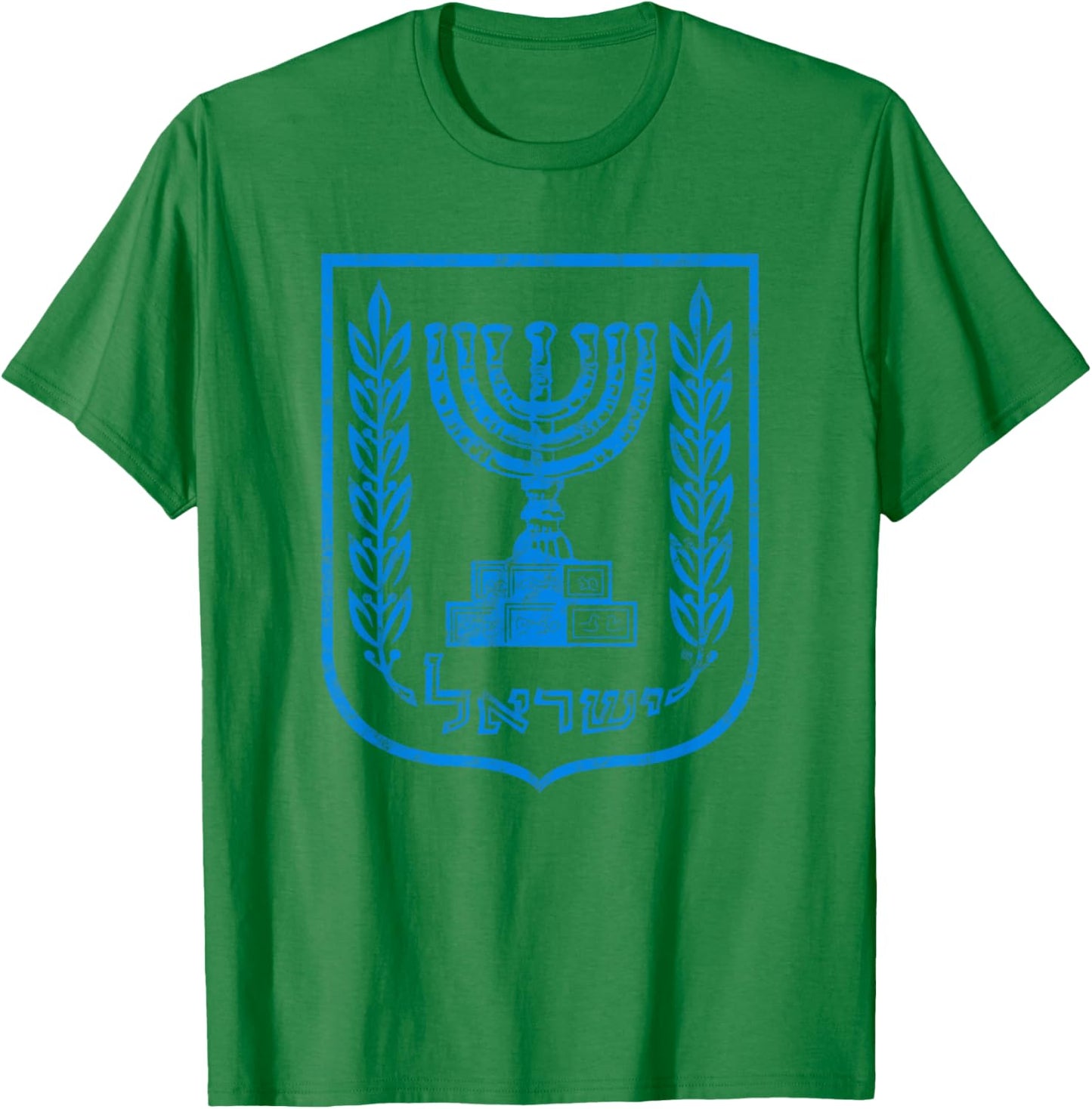 Temple, menorah, seven-branched candelabrum, Judaism, Israel T-Shirt - T-Shirt | Irish Green