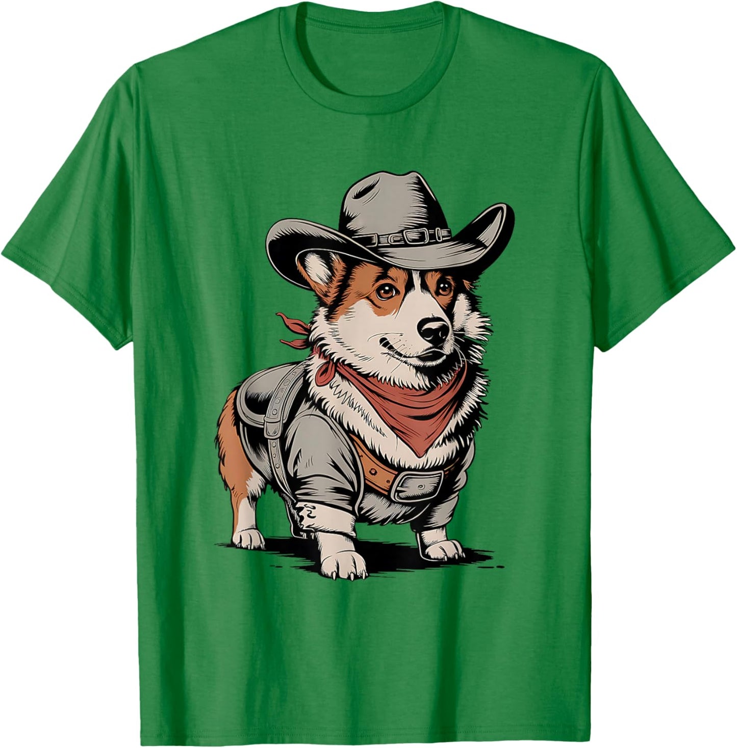 Adults & Kids Corgi Lover Country Western White Small T-Shirt - T-Shirt | Irish Green