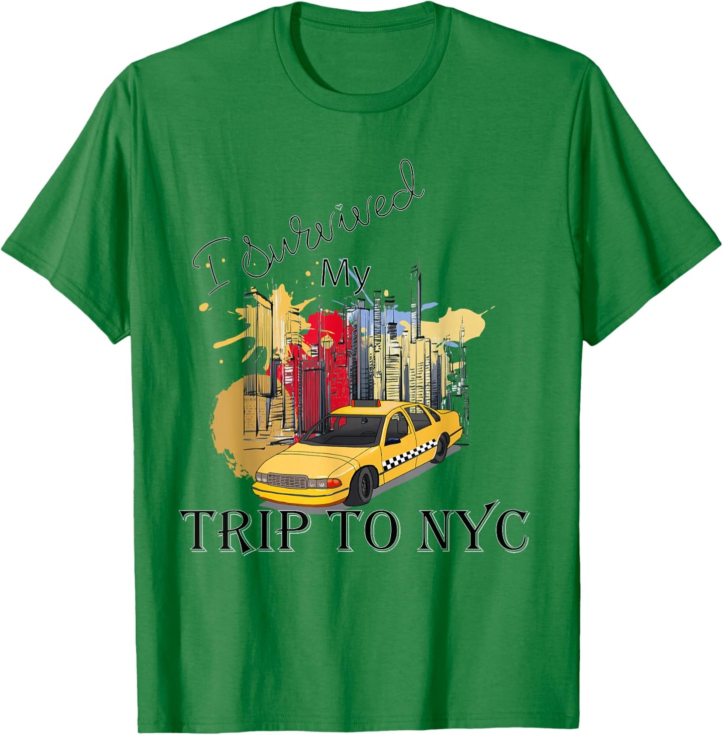 I Survived My Trip to NYC Graphic New York City Line T-Shirt - T-Shirt | Irish Green