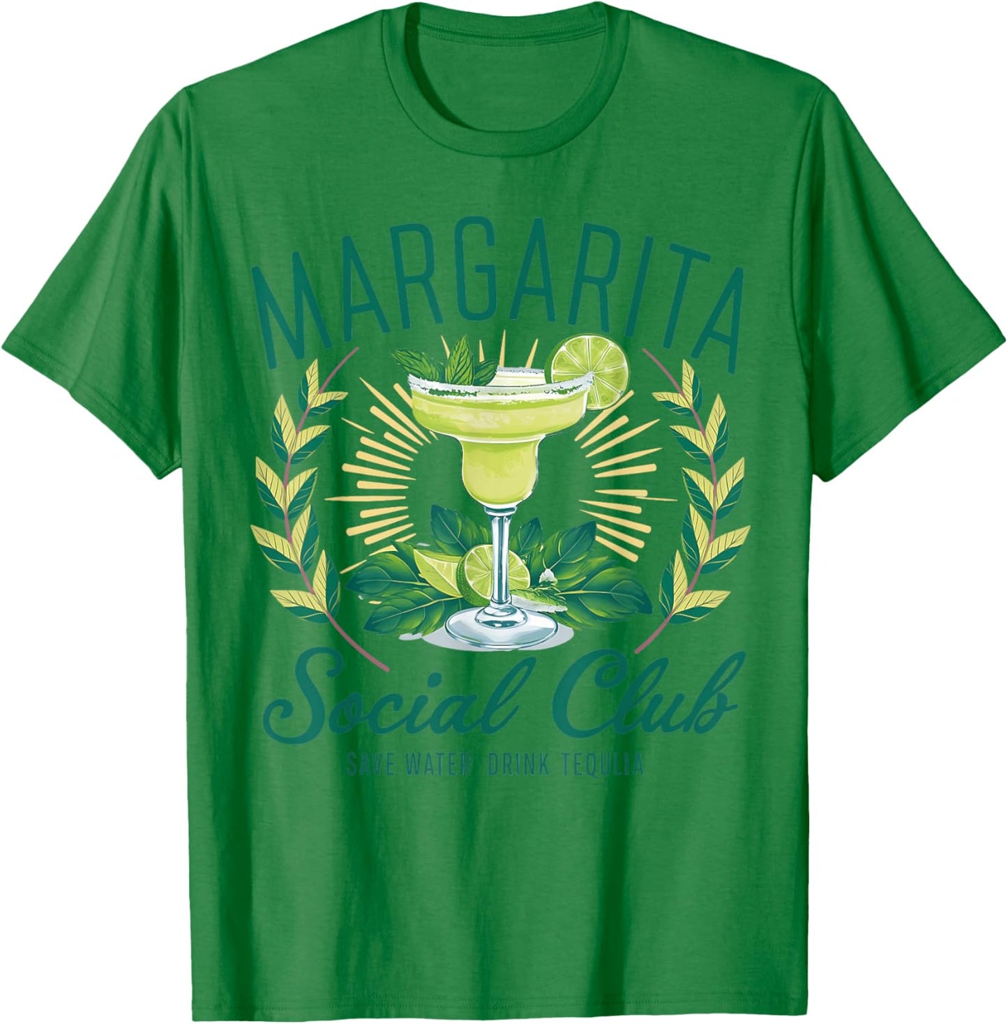 Margarita Social Club Est Tequila Cocktail Club Drinking T-Shirt - T-Shirt | Irish Green