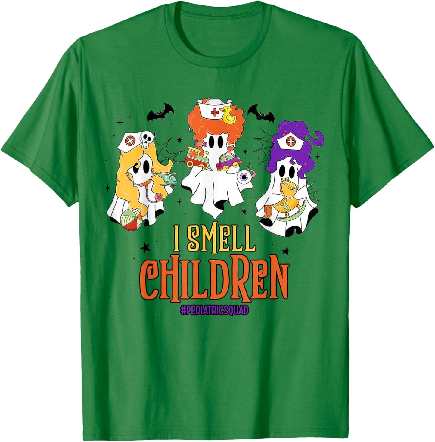 Pediatric Squad, Peds Nurse Boo Crew, Spooky Peds Halloween T-Shirt - T-Shirt | Irish Green