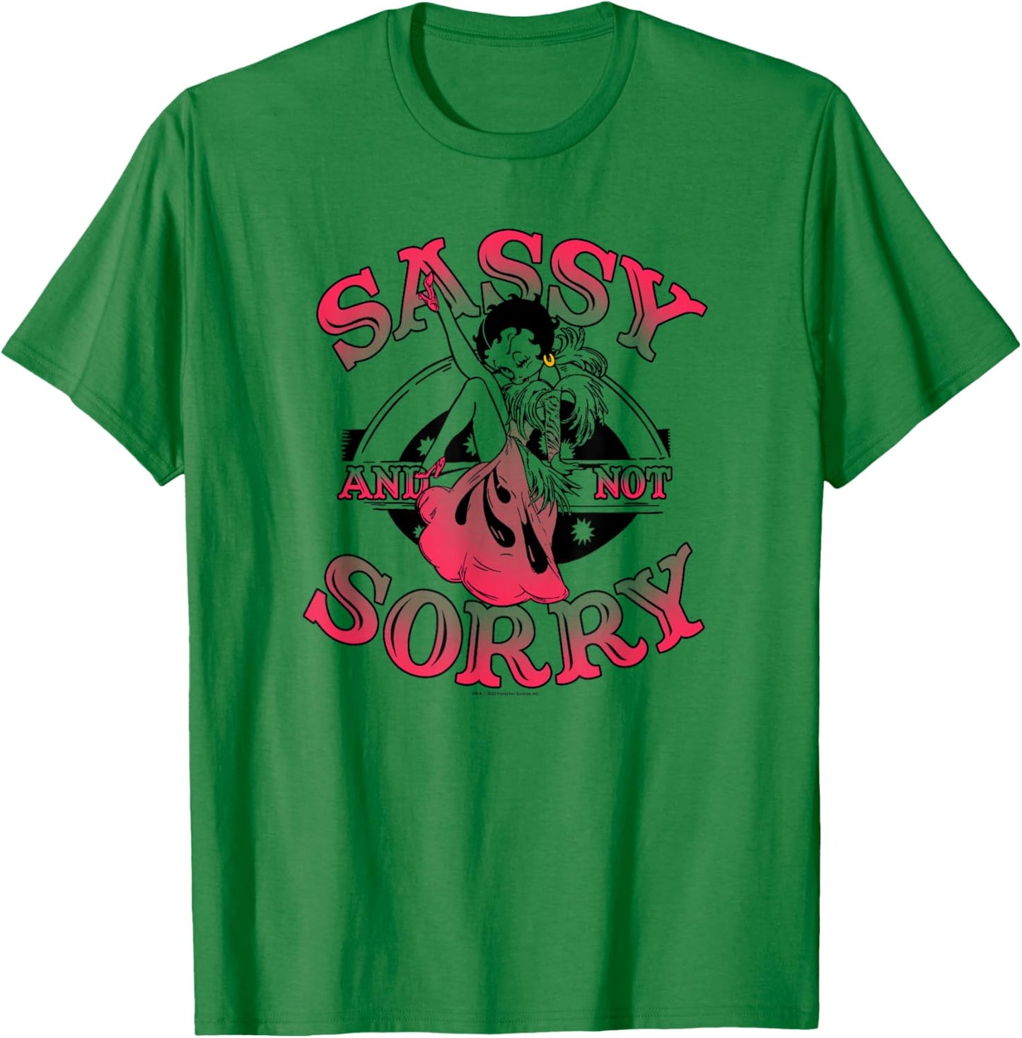 Betty Boop Sassy And Not Sorry Vintage Art Deco Portrait T-Shirt - T-Shirt | Irish Green
