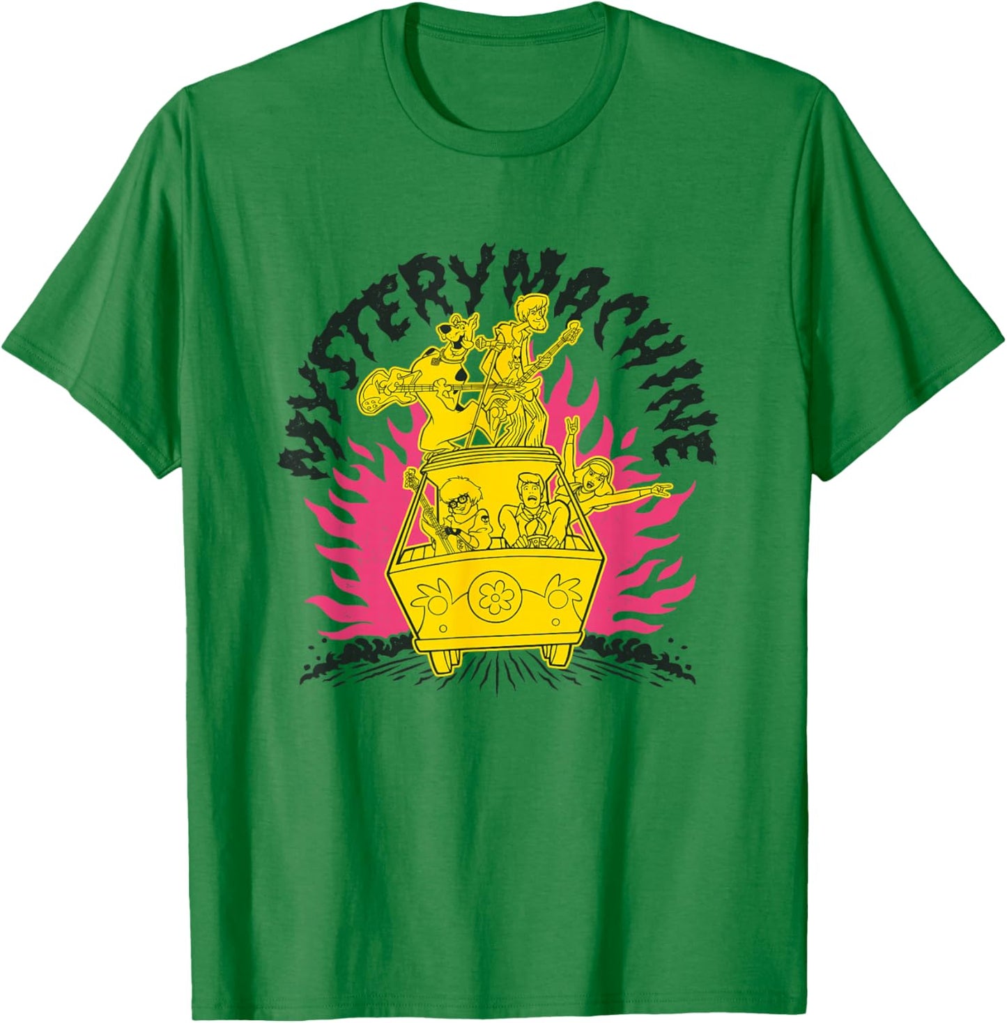 Scooby-Doo Mystery Machine Rock On! Retro T-Shirt - T-Shirt | Irish Green