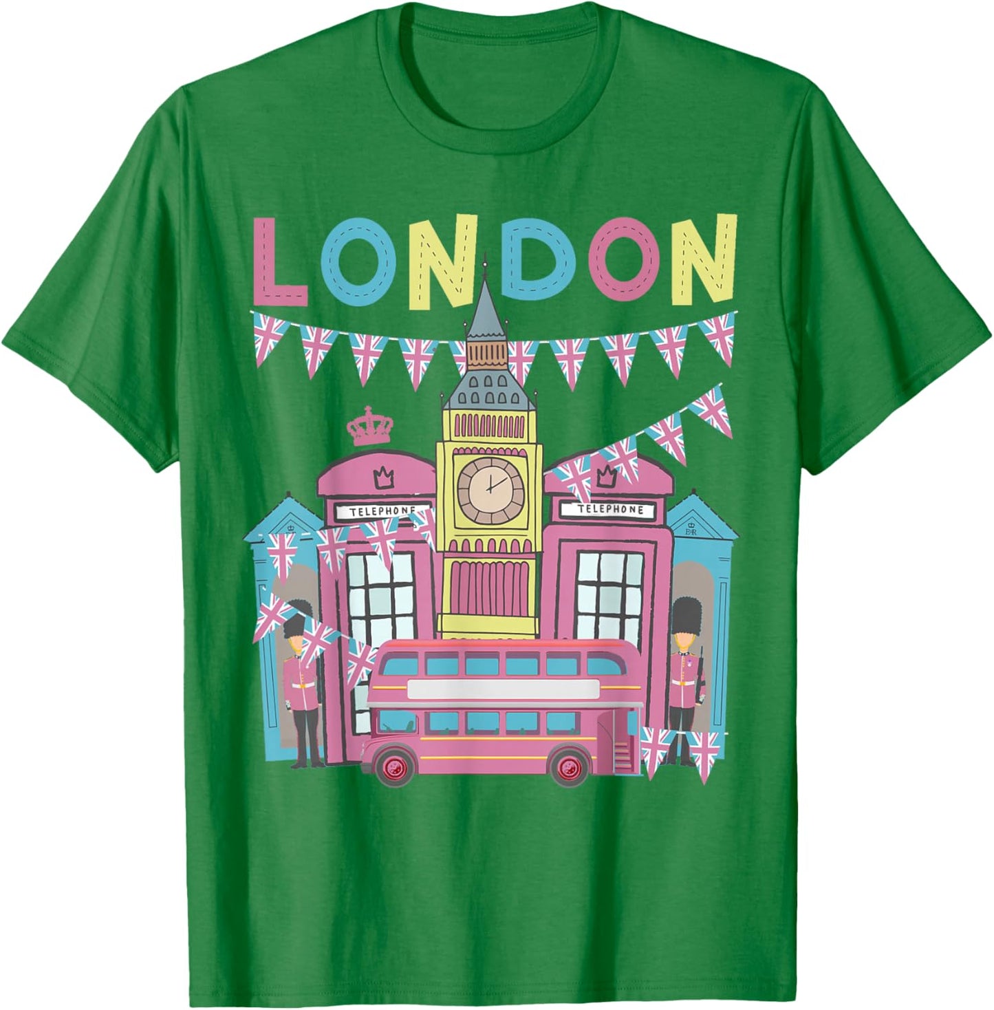 London Souvenirs Idea For Kids & English British Memorabilia T-Shirt - T-Shirt | Irish Green