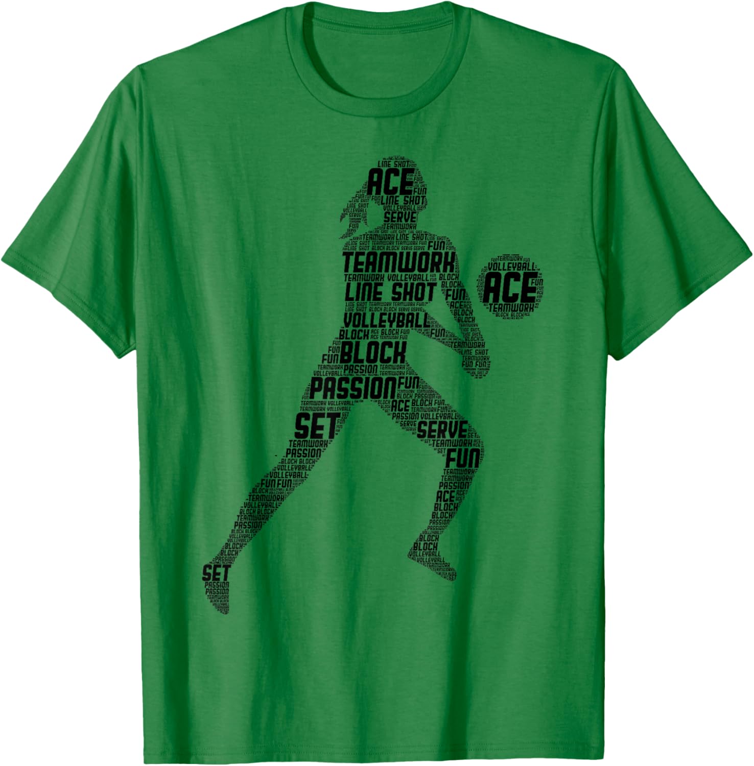 Volleyball Girls Volleyball Girl Women Ladies T-Shirt - T-Shirt | Irish Green
