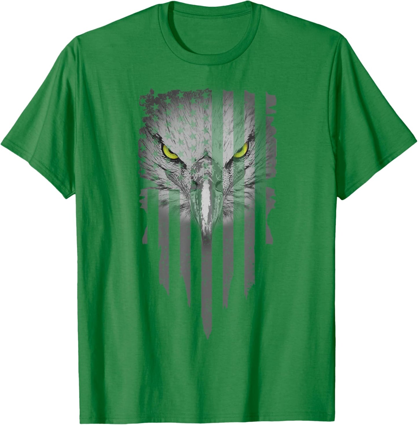 American Flag Bald Eagle Patriotic Eagle 4th of July USA Girls Kids Men T-Shirt - T-Shirt | Irish Green