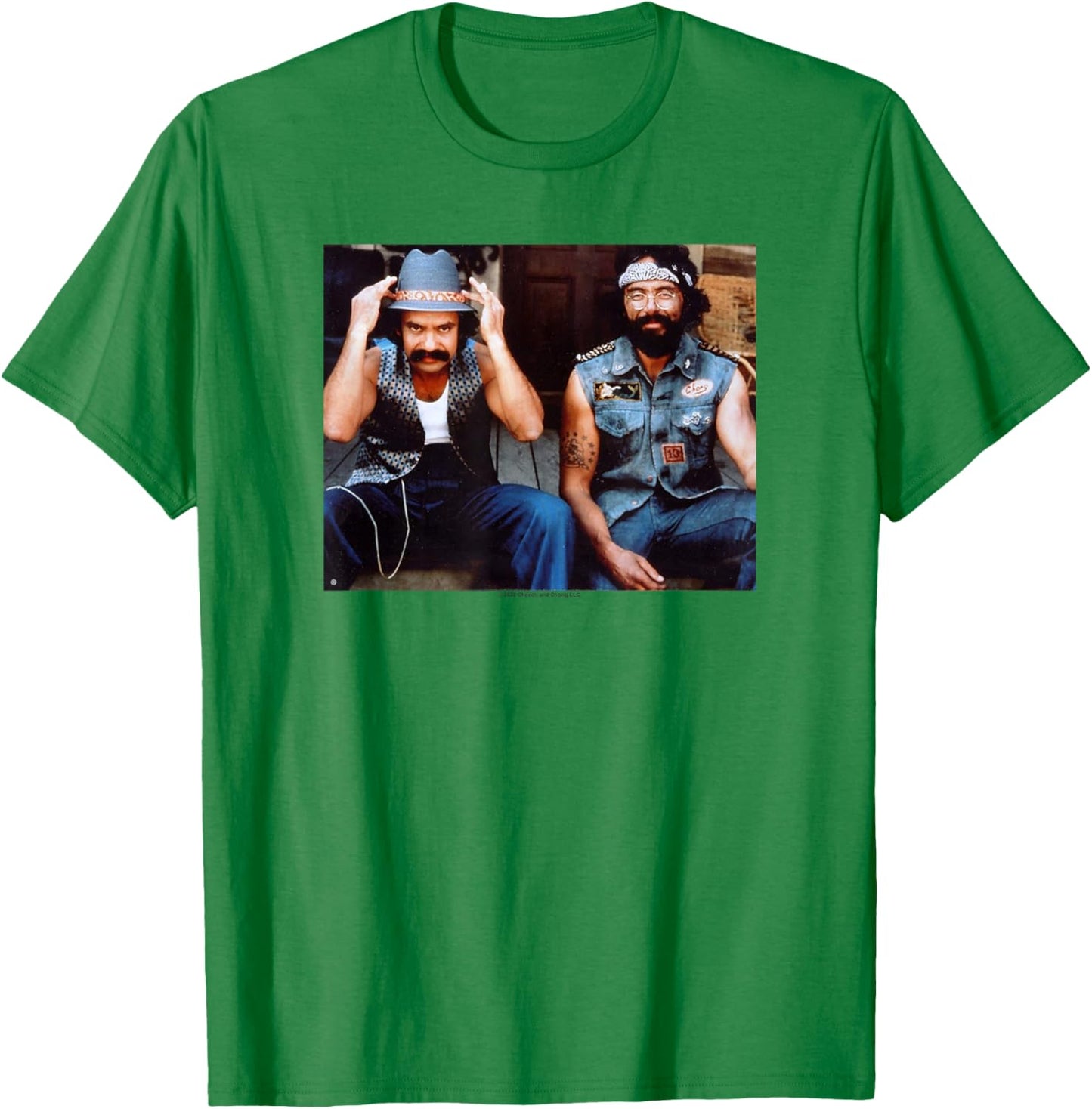 Cheech & Chong's Next Movie Hanging Out Picture T-Shirt - T-Shirt | Irish Green