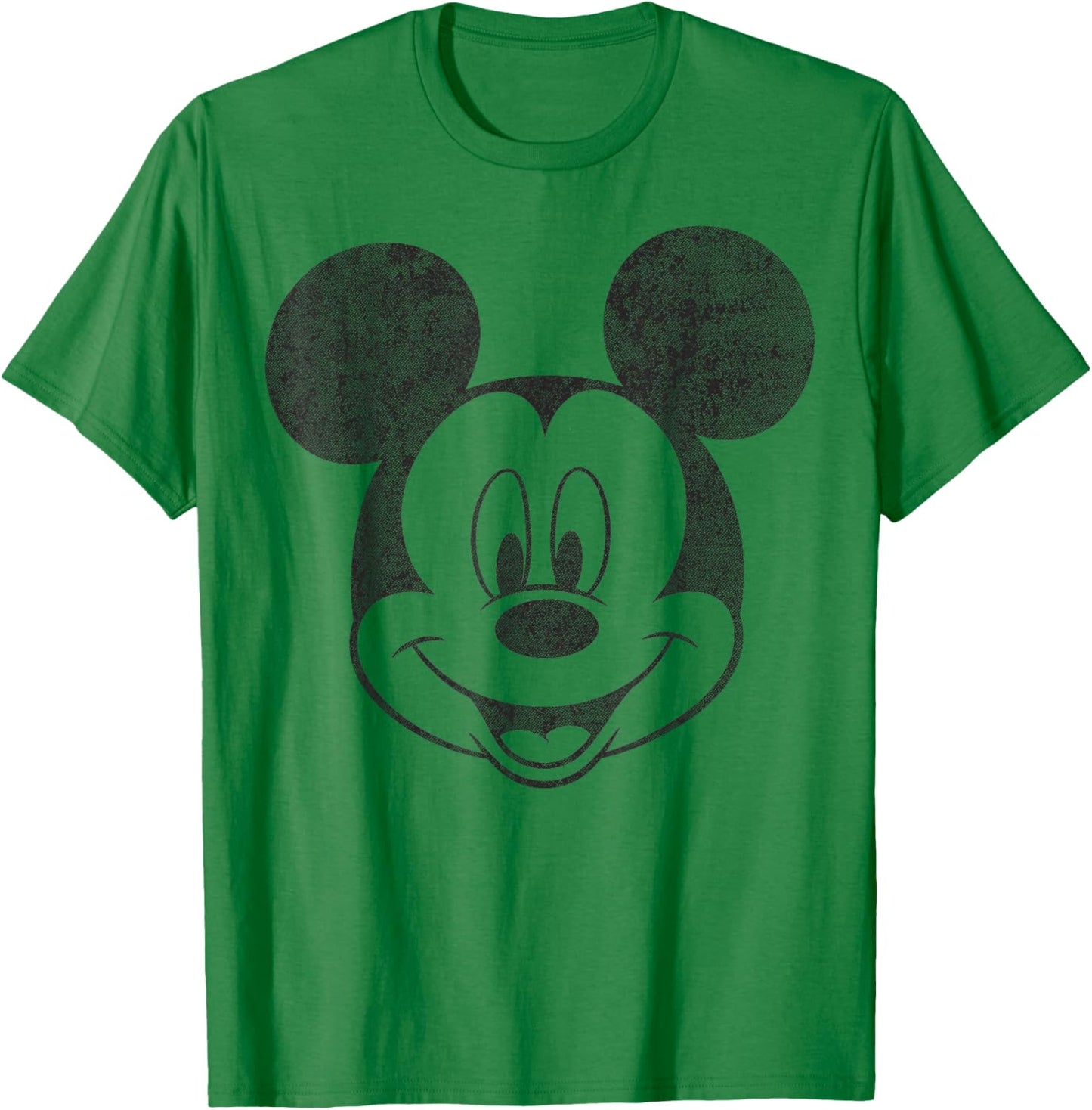 Disney Mickey Mouse Black and White Portrait T-Shirt - T-Shirt | Irish Green