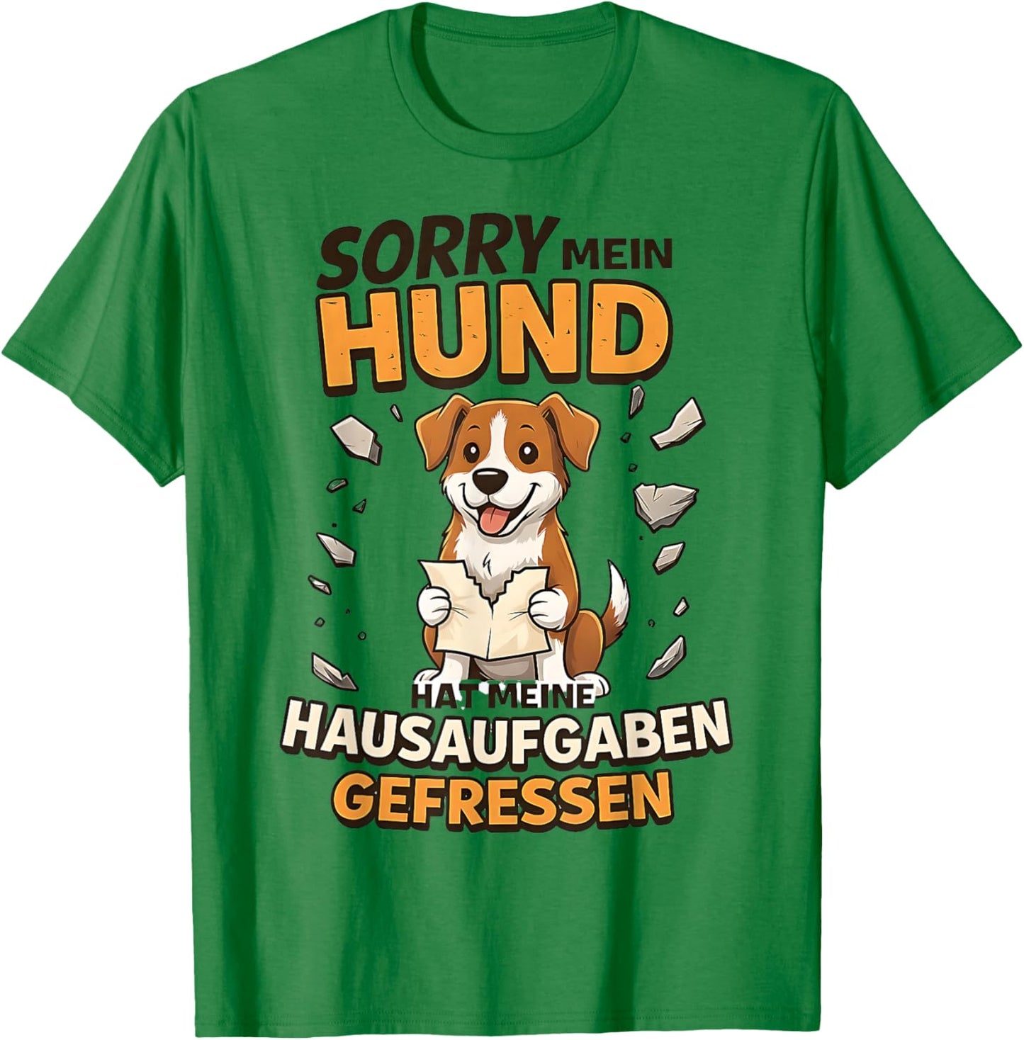 Sorry Mein Hund Hat Hausaufgaben Gefressen T-Shirt - T-Shirt | Irish Green