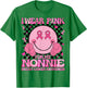 I Wear Pink For My Nonnie Breast Cancer Awareness Groovy T-Shirt - T-Shirt | Irish Green